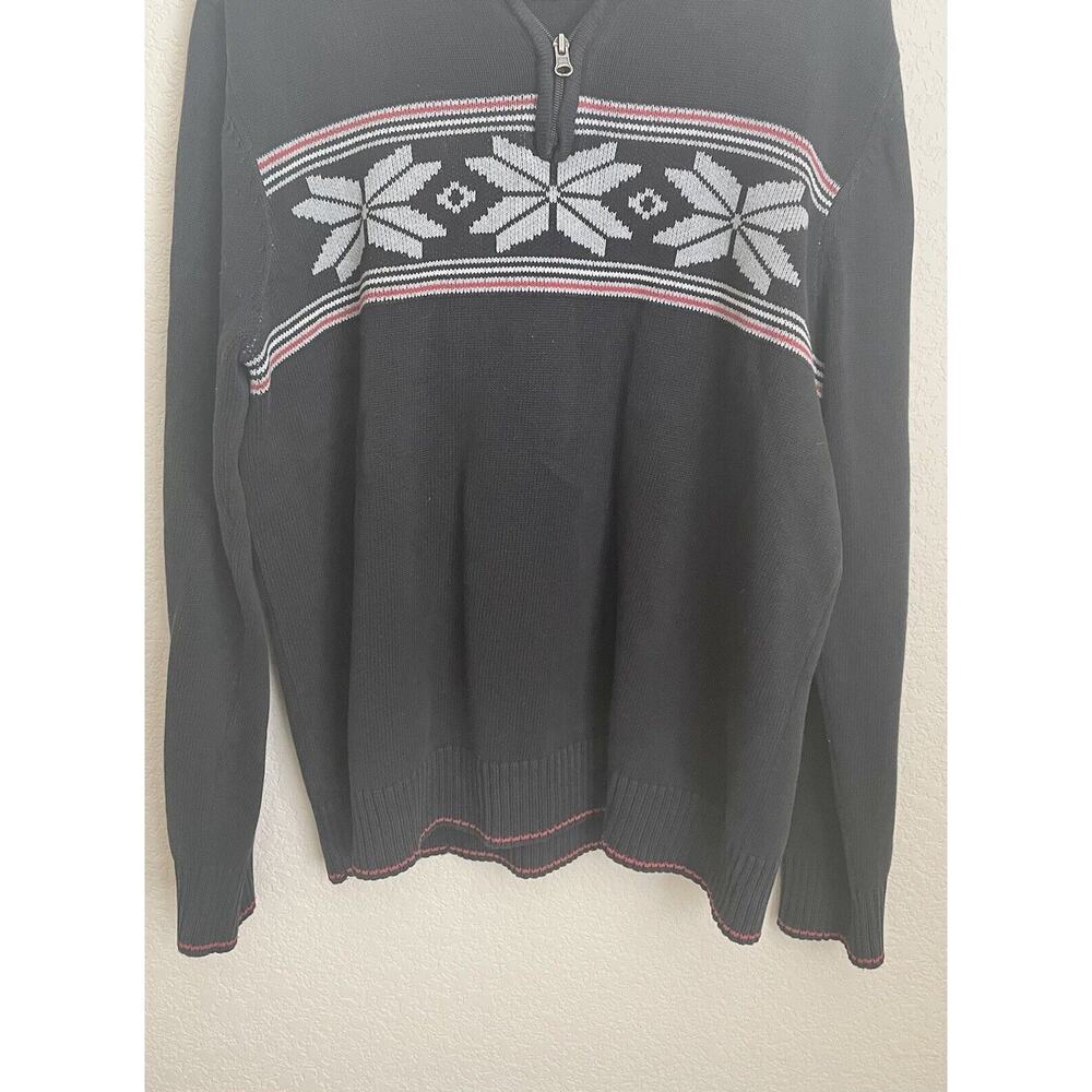 Eddie Bauer Mens TL Blue Snowflake Sweater Long Sleeve Pullover Athleisure - Picture 7 of 12